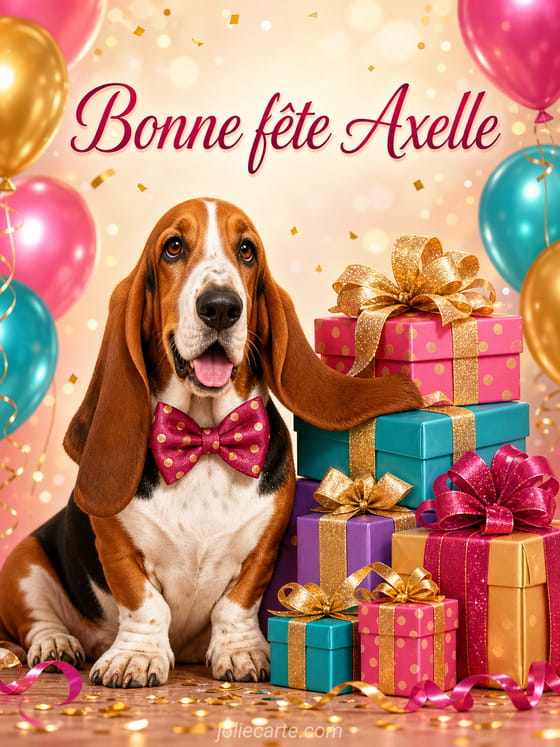 Carte bonne fĂȘte Axelle