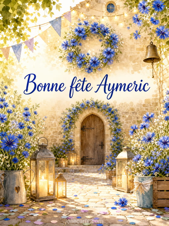 Carte bonne fĂȘte Aymeric