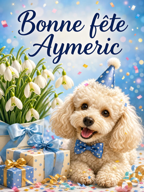 Carte bonne fĂȘte Aymeric