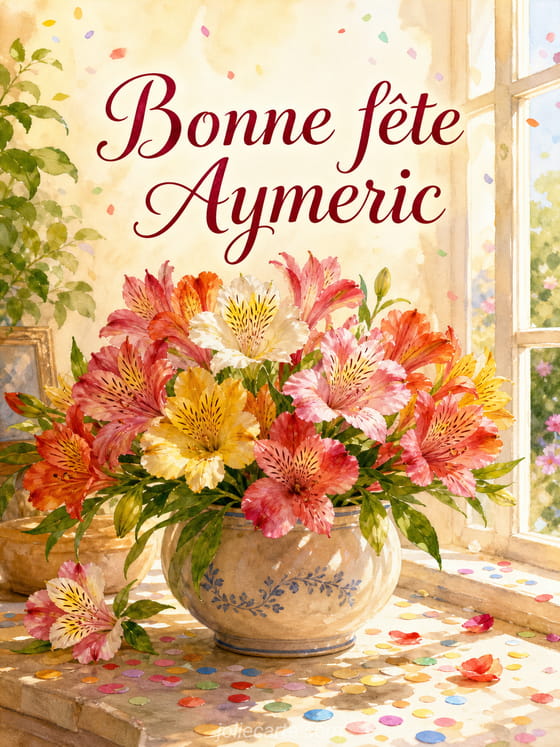 Carte bonne fĂȘte Aymeric