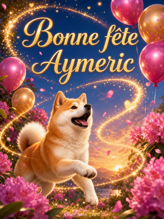 Carte bonne fĂȘte Aymeric