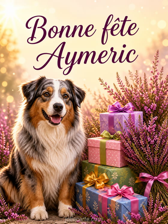 Carte bonne fĂȘte Aymeric