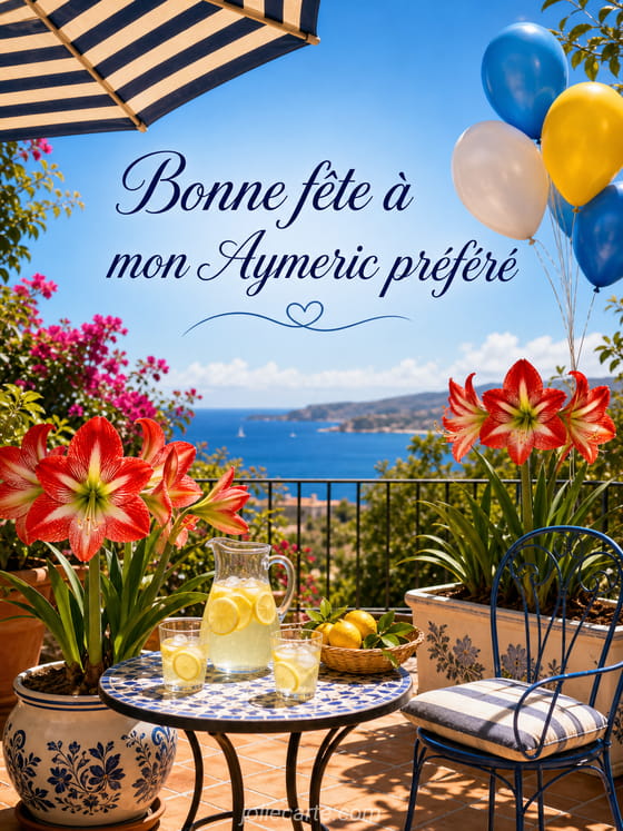 Carte bonne fĂȘte Aymeric