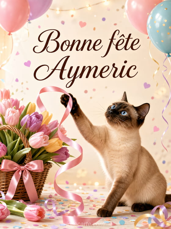 Carte bonne fĂȘte Aymeric