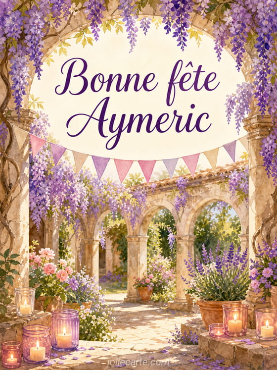 Carte bonne fĂȘte Aymeric