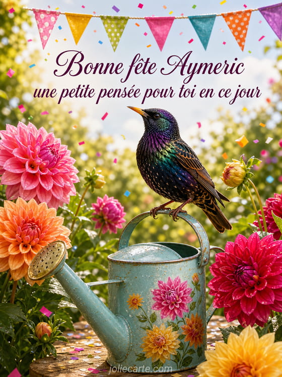 Carte bonne fĂȘte Aymeric