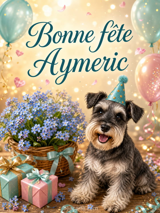 Carte bonne fĂȘte Aymeric