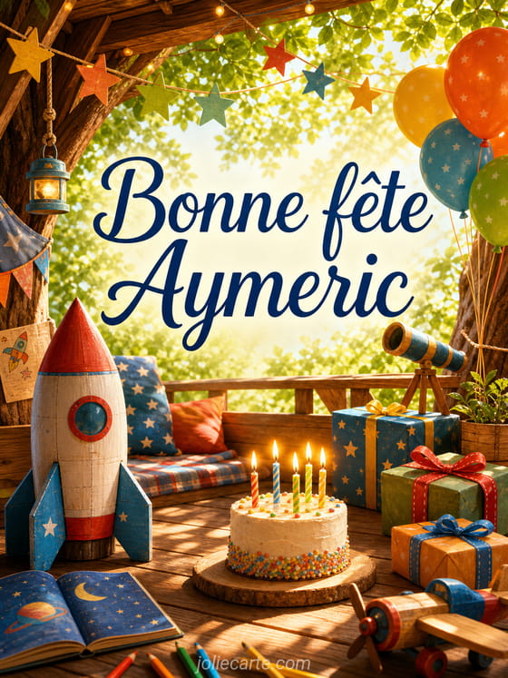 Carte bonne fĂȘte Aymeric