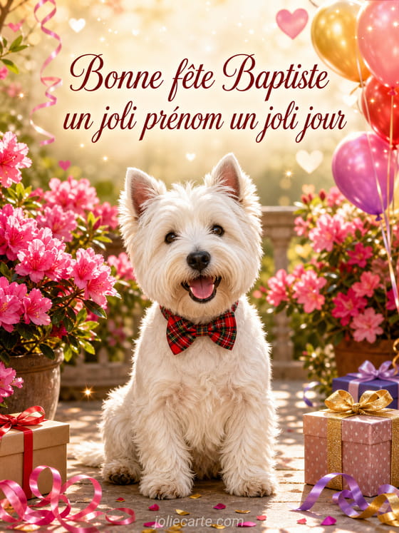 Carte bonne fête Baptiste