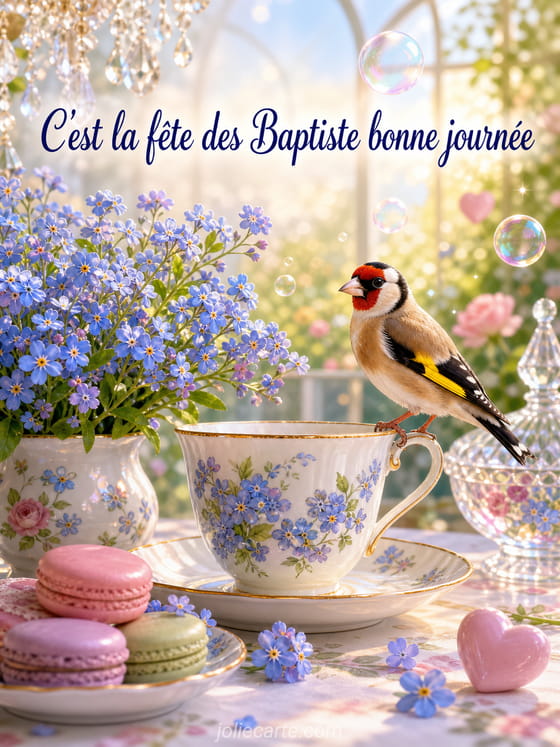 Carte bonne fête Baptiste