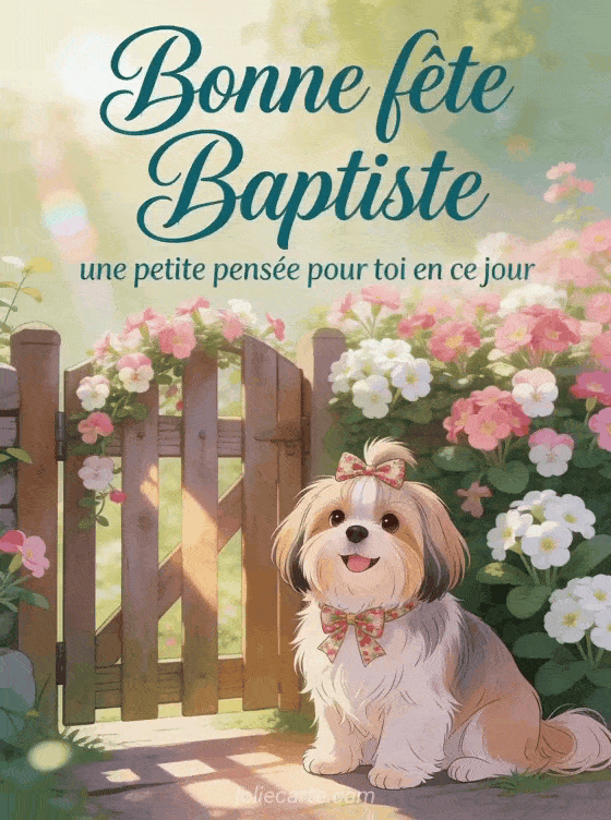 Bonne fête Baptiste - Bonne fete baptiste gif anime