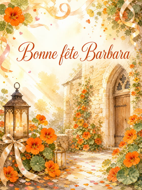 Carte bonne fête Barbara