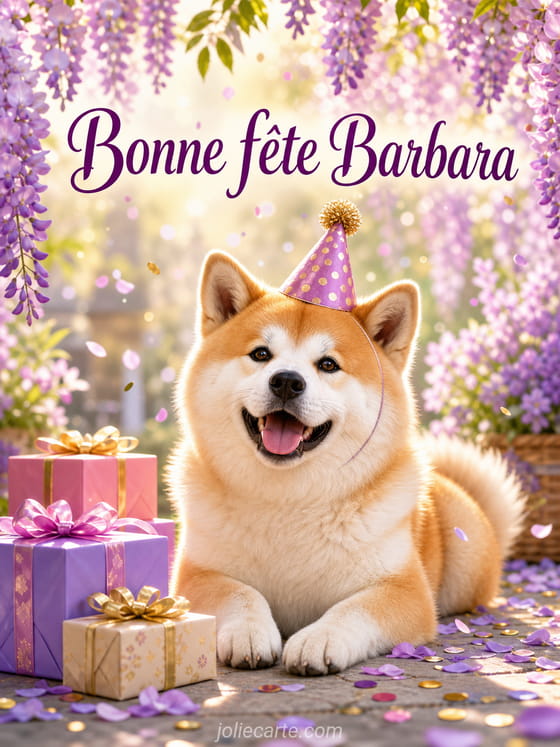 Carte bonne fête Barbara