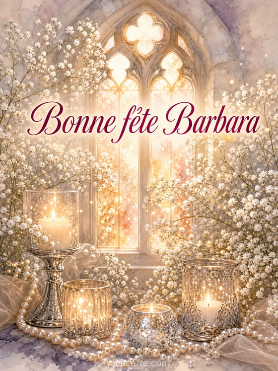Carte bonne fête Barbara