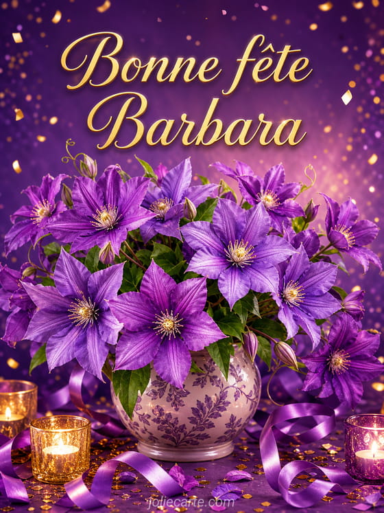 Carte bonne fête Barbara
