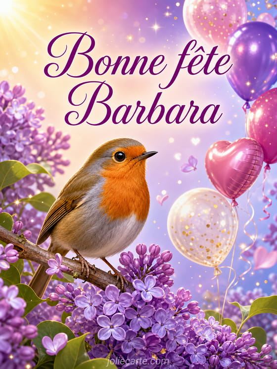 Carte bonne fête Barbara