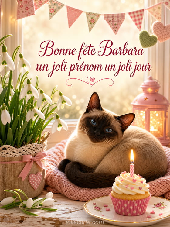 Carte bonne fête Barbara