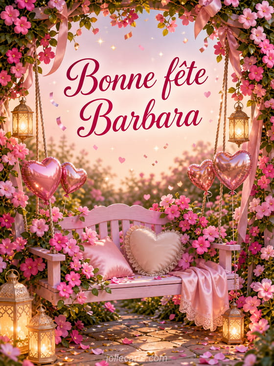 Carte bonne fête Barbara