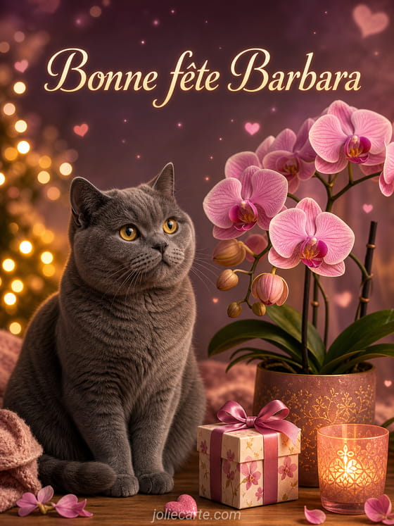 Carte bonne fête Barbara