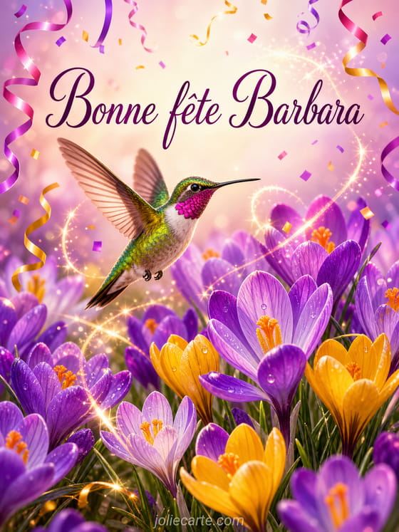 Carte bonne fête Barbara