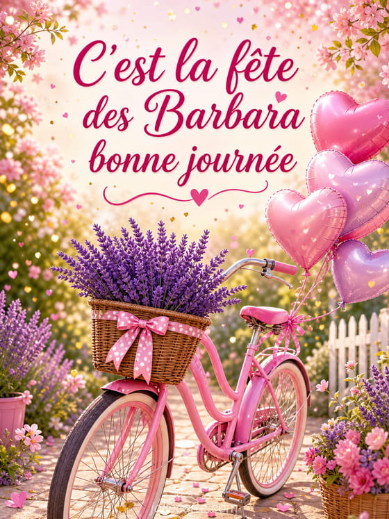 Carte bonne fête Barbara