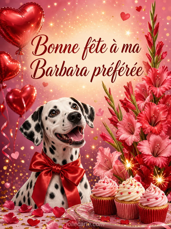 Carte bonne fête Barbara