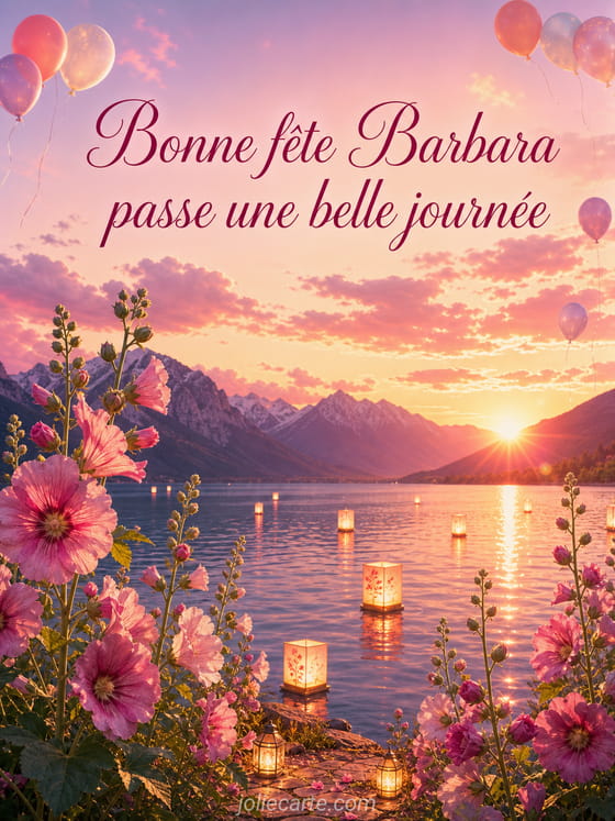 Carte bonne fête Barbara