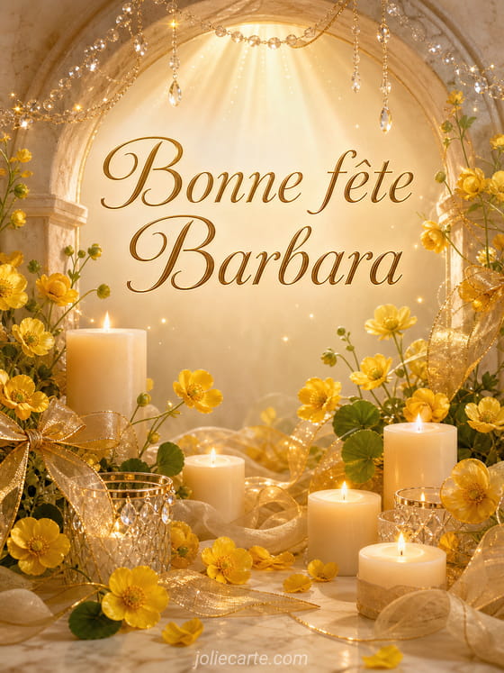Carte bonne fête Barbara