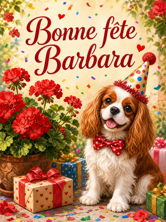 Carte bonne fête Barbara