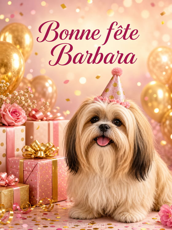 Carte bonne fête Barbara