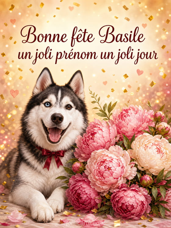 Carte bonne fête Basile