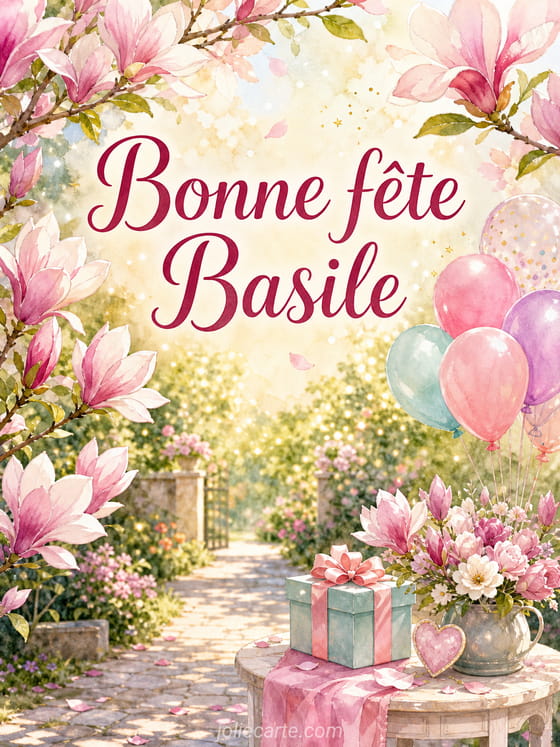 Carte bonne fête Basile