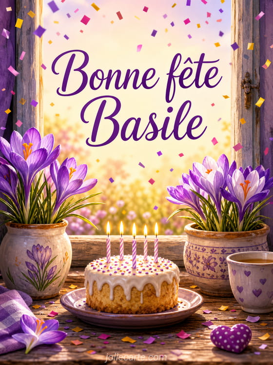 Carte bonne fête Basile