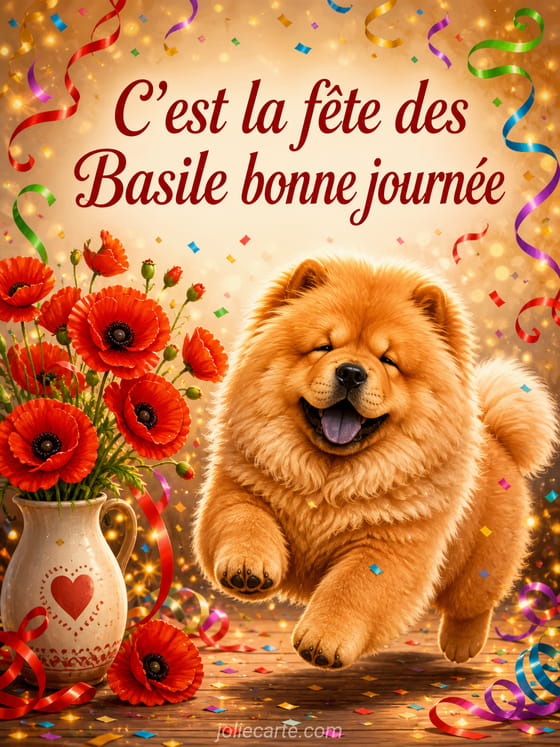 Carte bonne fête Basile