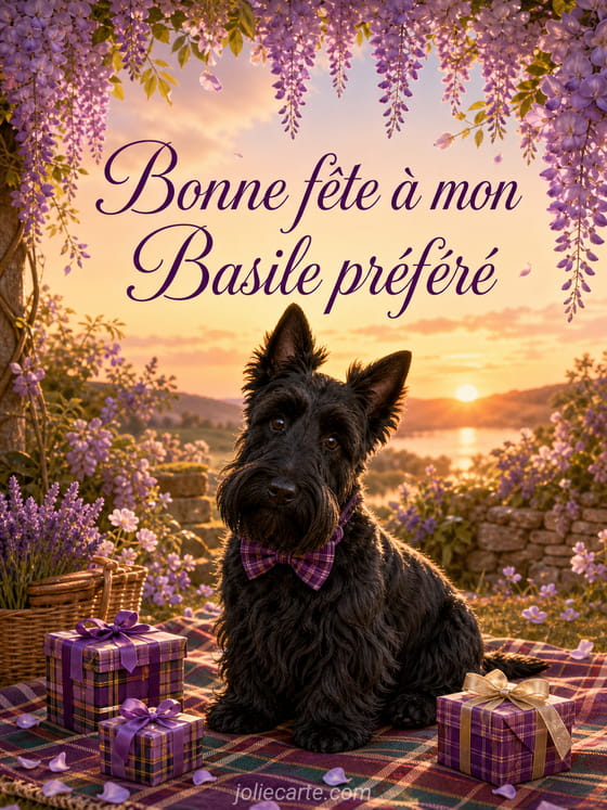 Carte bonne fête Basile