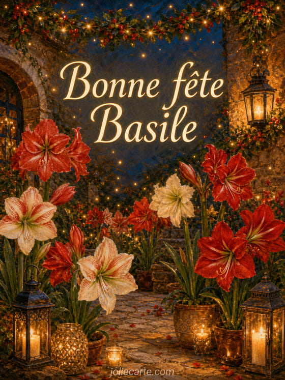 Carte bonne fête Basile
