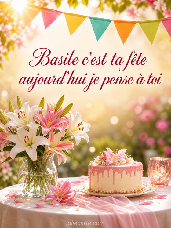 Carte bonne fête Basile