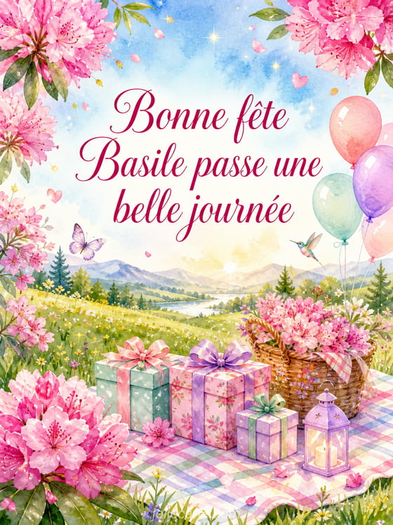 Carte bonne fête Basile