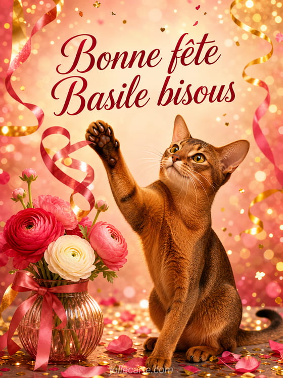 Carte bonne fête Basile