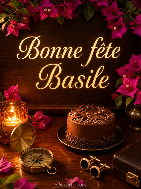 Carte bonne fête Basile