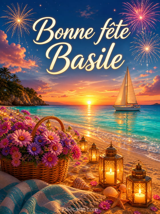 Carte bonne fête Basile