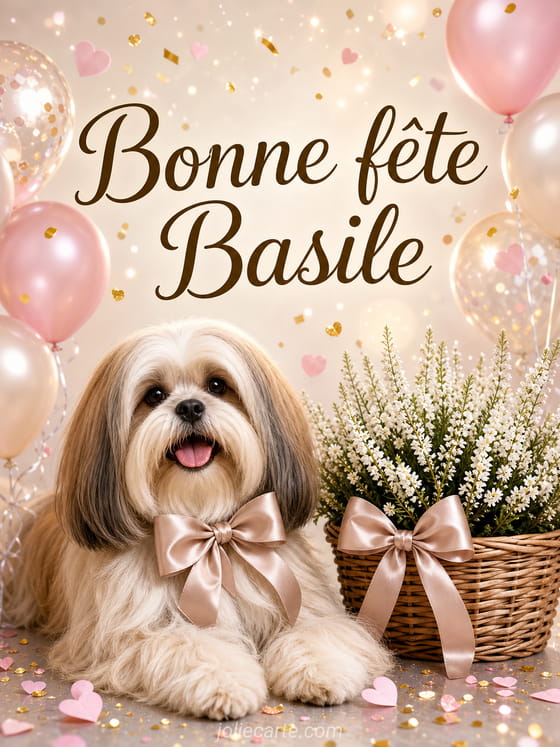 Carte bonne fête Basile