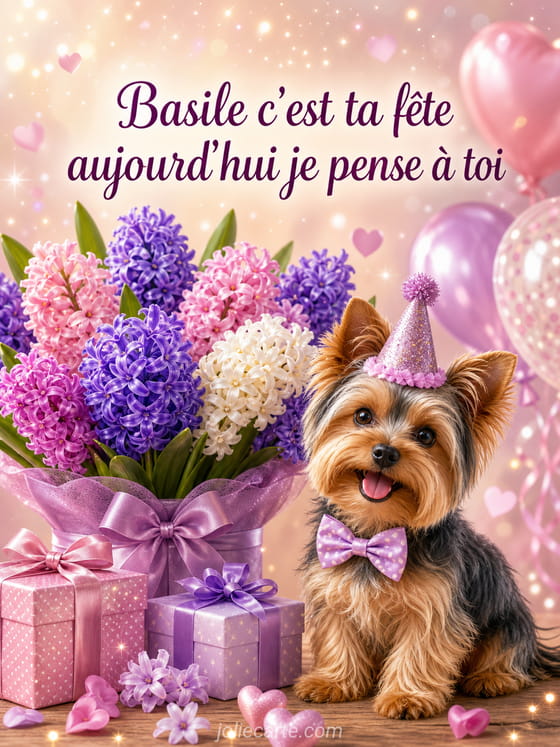 Carte bonne fête Basile