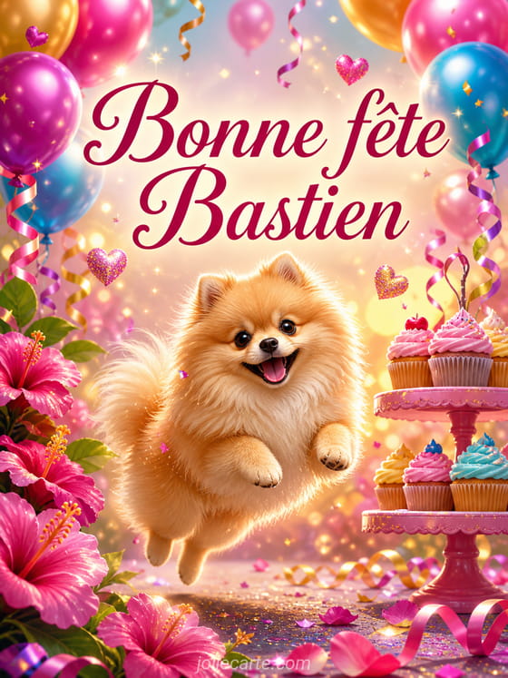 Carte bonne fête Bastien