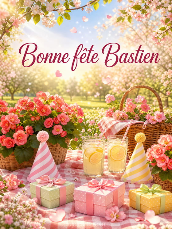 Carte bonne fête Bastien