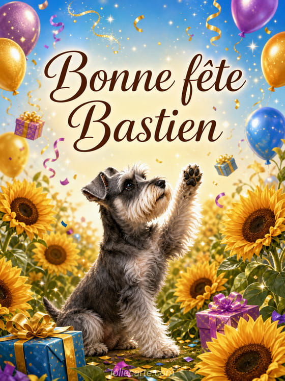 Carte bonne fête Bastien