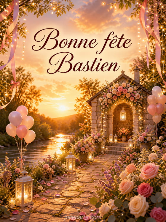 Carte bonne fête Bastien