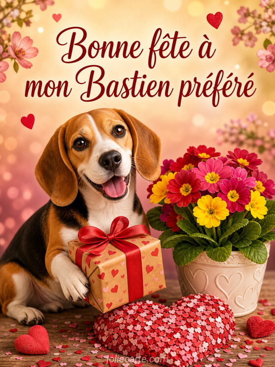 Carte bonne fête Bastien