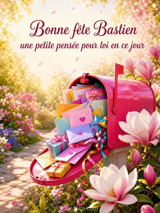 Carte bonne fête Bastien