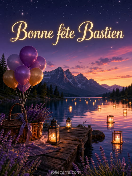 Carte bonne fête Bastien